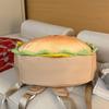 New Soft Cute Creative Cartoon Hamburger School Bags Fluffy Plush High Value Children's Small Backpack Lovely Teenager Girl Book Bags with Toy Pendant