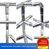 Stainless Steel Pipe Connector 20/25/32mm Iron Pipe Round Cross Buckle for Clothing Cabinet Connector Pipe Joiner