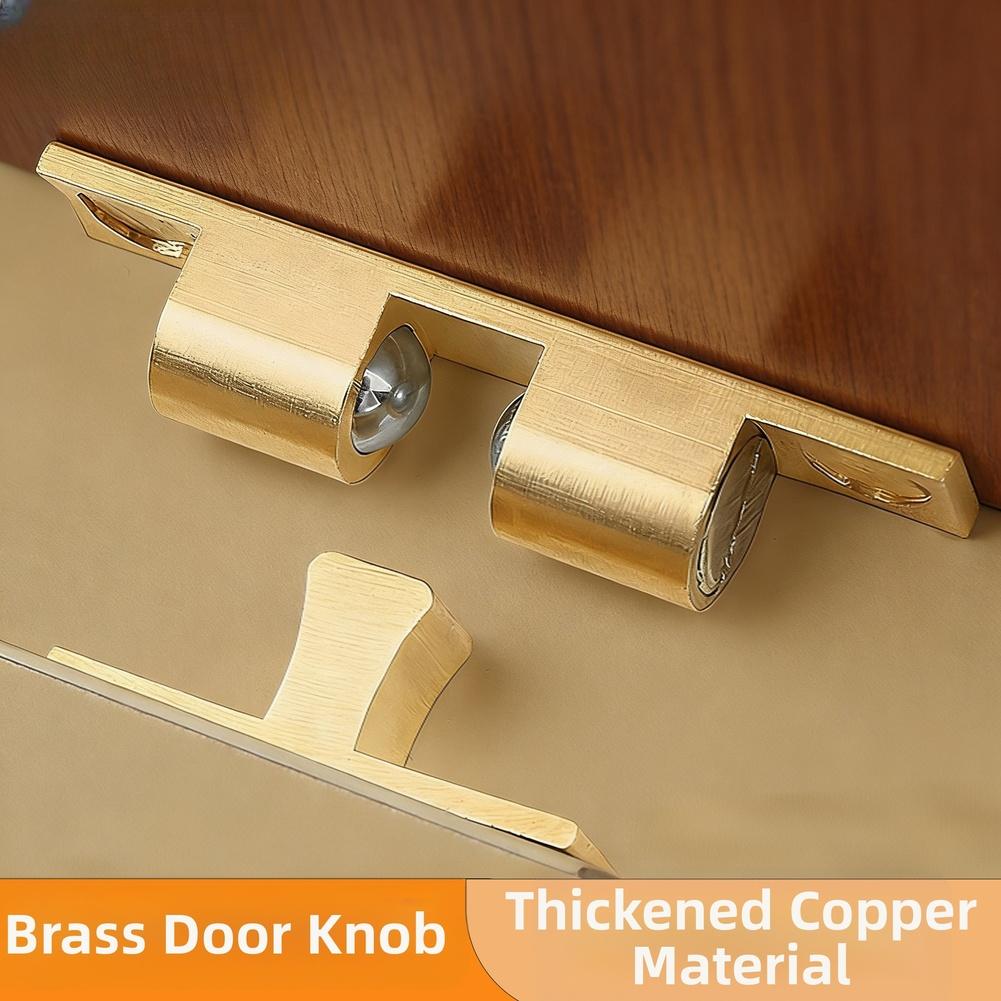 Cabinet Door Touch Ball Latch Made of Solid Brass with Adjustable Tension for Wardrobe Drawer 58.5mm 66mm 40mm