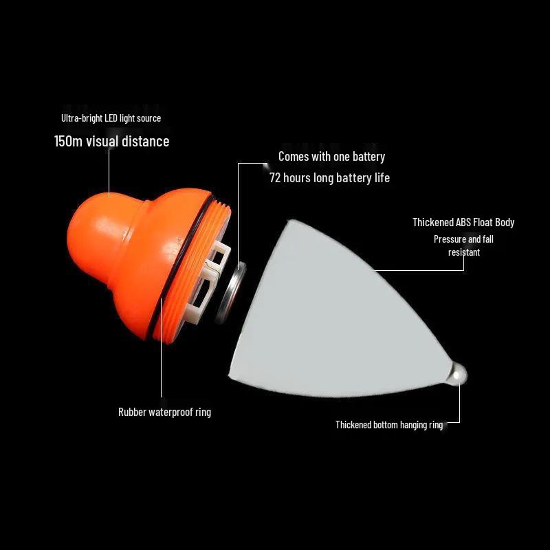 Plutitor Luminos pentru Pescuit pe Timp de Noapte - Plutitor Electronic cu Burta Mare pentru Pescuitul la Crap