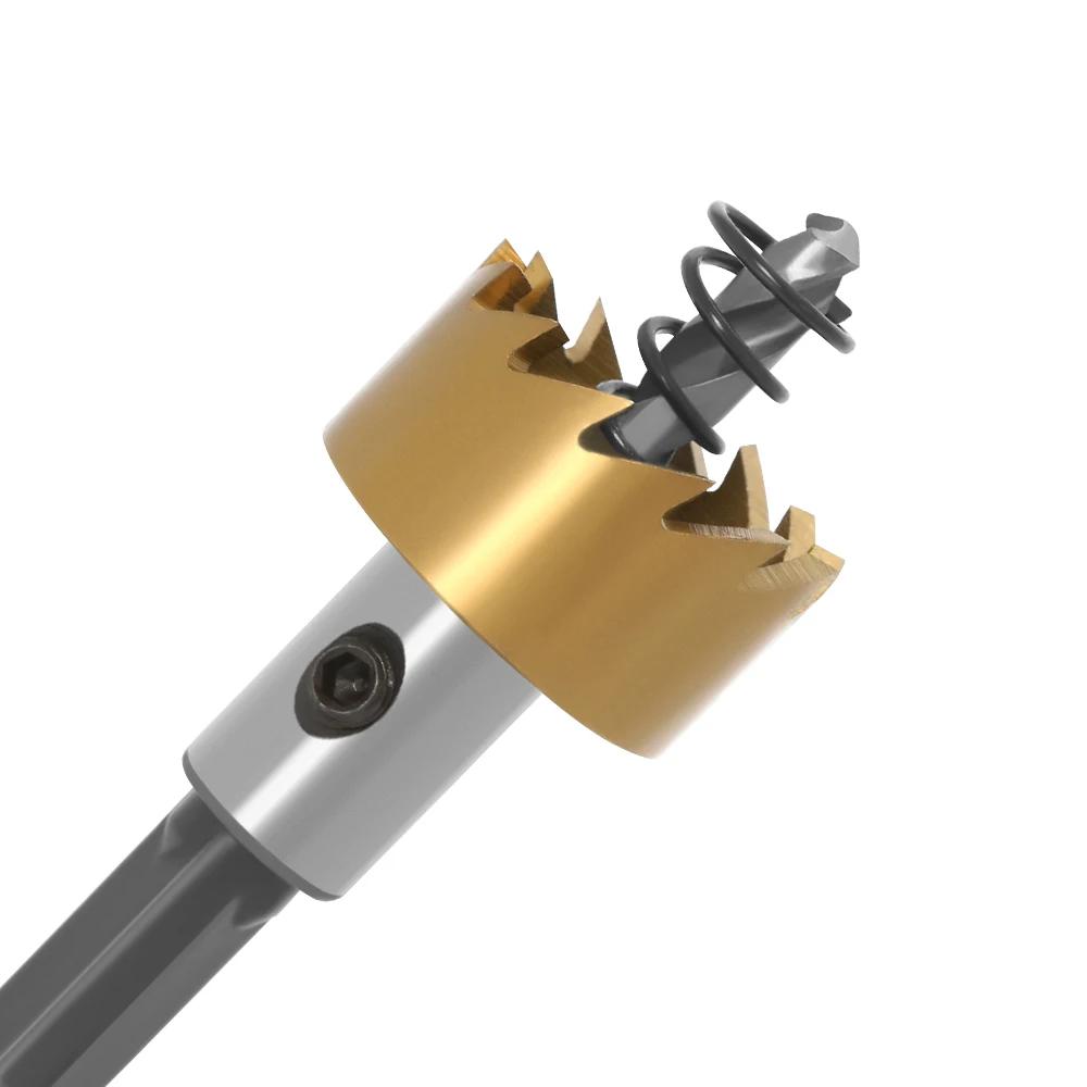 5 Sizes HSS Drill Bit High Speed Steel Carbide Tip Hole Saw Tooth Cutter Metal Drilling Woodwork Cutting Carpentry Crowns