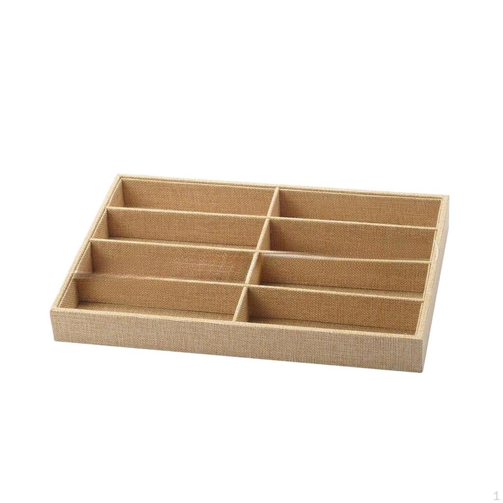 Sunglasses Organizer Tray 8 Compartments Space Saving Modern Eyeglasses Storage Box Eyewear Holder