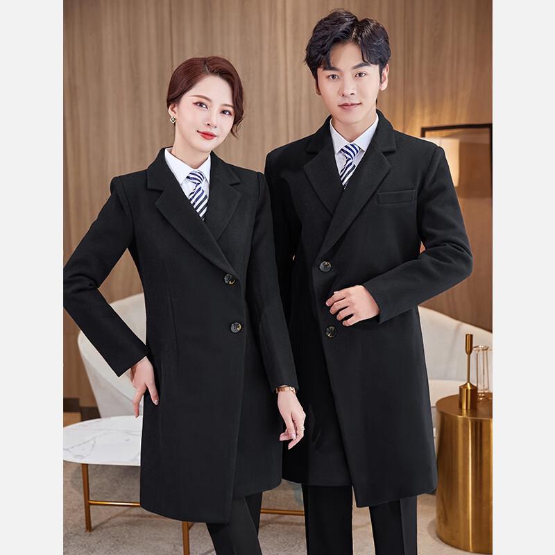 Teluoman Professional Unisex Winter Wool Blend Business Coat