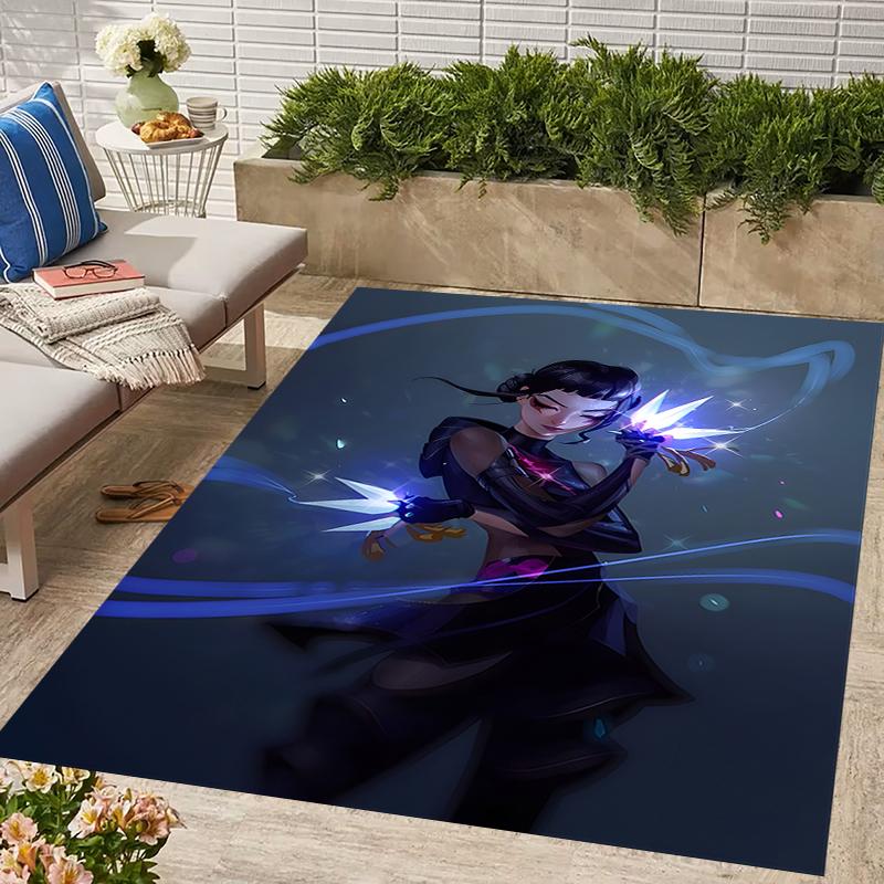 1pc KPop Demon Hunters ZOEY3 Design Area Rug - Non-Slip, Soft & Cozy Floor Mat for Living Room, Bedroom, Office - Indoor/Outdoor Decorative Carpet