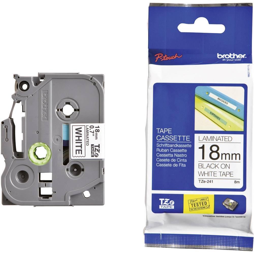 

BROTHER Laminated tape TZ-241 (white/black)