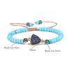 Ladies Bracelet Natural Stone Wheel Beads Friends Gift Crystal Cluster Adjustable Woven Starry Sky Moon And Heart Bracelet