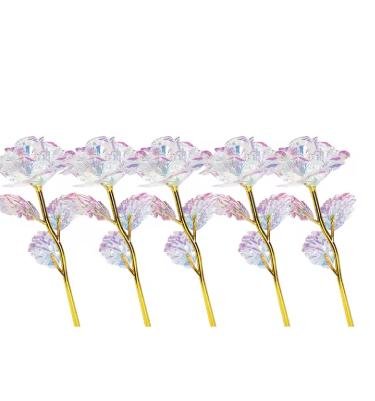 

5/10pcs 24K Foil Plated Rose Last Forever Valentine s Day Lover Roses ,Mothers Day Birthday Creative Gift Wedding Decor