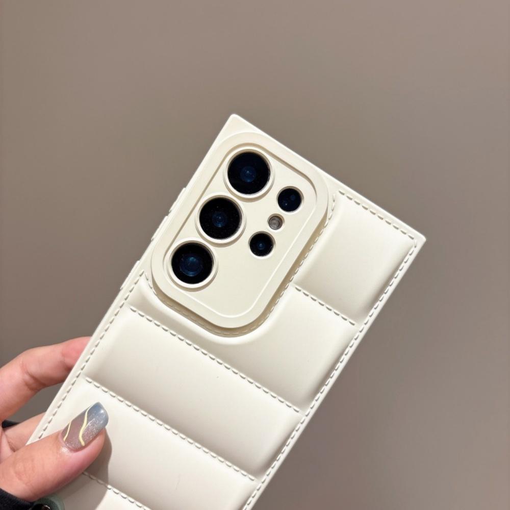 Down Jacket Hand Wrist Strap Case for Samsung Galaxy S25 S24 Ultra S23 S22 Plus S21 FE A55 A56 A16 A54 Dog Lanyard Cover