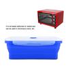 1200ml Rectangle Silicone Bento Box Collapsible Lunch Box Microwave Food Container (Dark Blue)