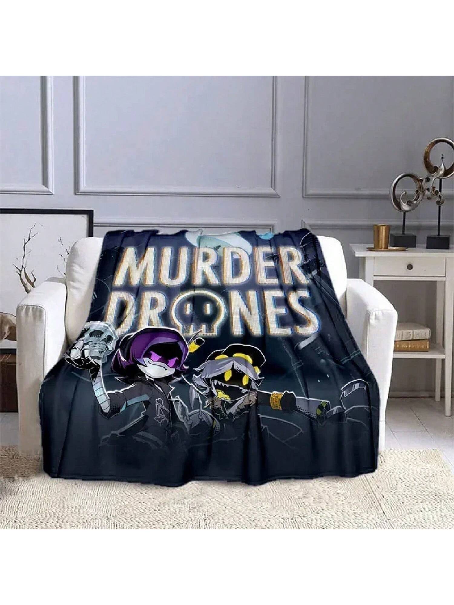 

-Drones Cartoon Printed Blanket Flannel Warm Blankets Soft And Comfortable Blanket Bed Linings Cubre Cama Birthday Gift 75X95CM серый