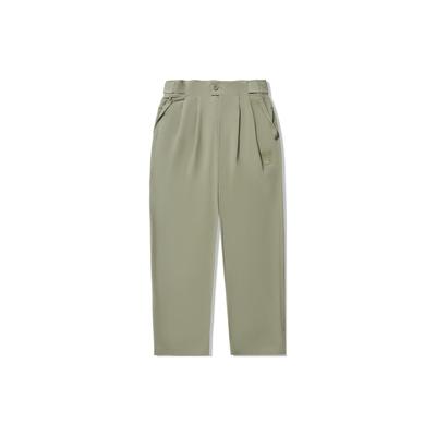 Li Ning X Jackie Chan Collaboration Kung Fu Series Solid Color Loose Fit Breathable Casual Pants Men Bottoms Olive-Green AKXU093-1