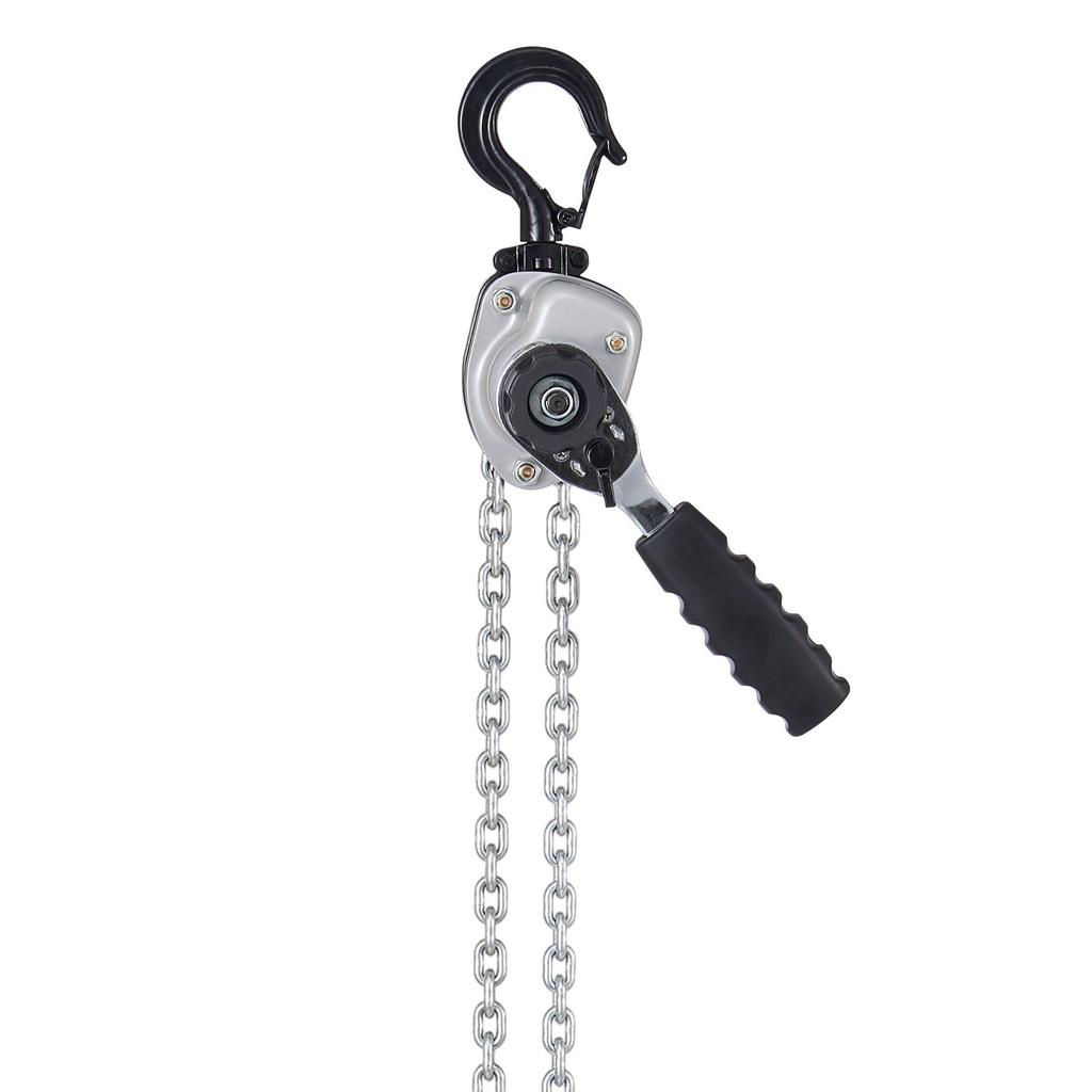 VEVOR Manual Lever Chain Hoist, 1/2T 500KG Capacity Heavy Duty Come Along, 1.5M Lift G80 Alloy Steel Chain With Dual Pawl Mechanical Brake