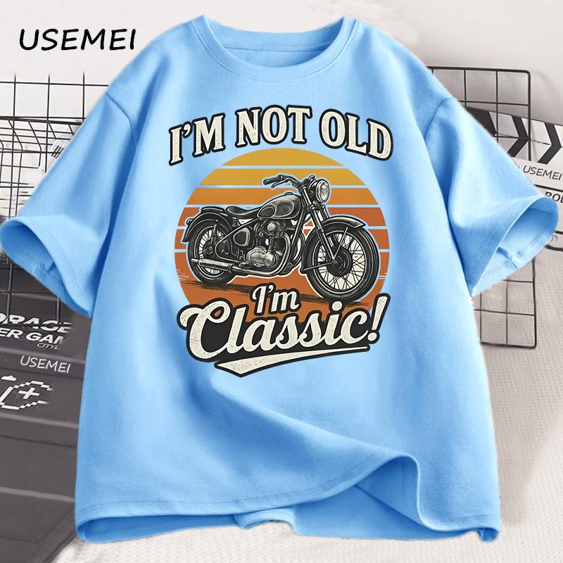 

Винтажная футболка с мотоциклом для мужчин, ретро футболка с графикой мотоцикла, с коротким рукавом, удобная, мягкая, свободная футболка, трендовые уличные хлопковые топы 4XL