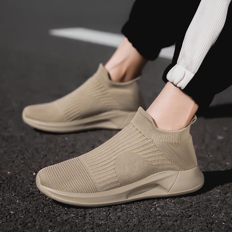2023 Men's Lightweight Fly-Knit Sock Sneakers: Breathable, Slip-On, Casual Sports Shoes for Spring and Summer