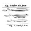 5Pcs/Pack Electroplated Iron Plate Bait 15g 20g 30g Road Sub Bait Sea Fishing Fake Bait Rotating Sequin Mackerel Bait