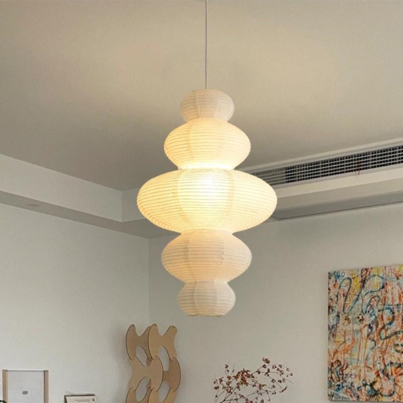 New Japanese LED Rice Paper Chandelier Living Room Dining Room Staircase Attic Indoor Home Lighting Decoration