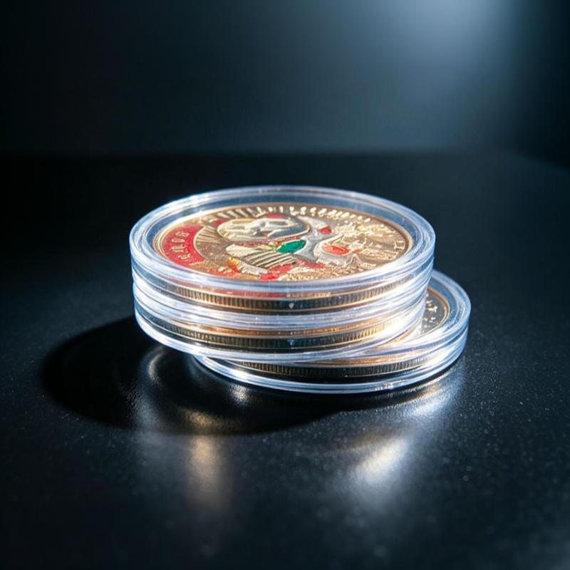 Cat Lucky Commemorative Coin Premium Metal Colored Souvenir Medal for Collection Party Favors Birthday Gift for Cat Lovers