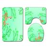 Flamingo Bathroom Toilet Three-Piece Floor Mat Doormat Bathroom Carpet