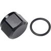 6AN Female Flare Cap Port Plug Block Off Fitting Adapter with Internal O-ring Aluminum Black