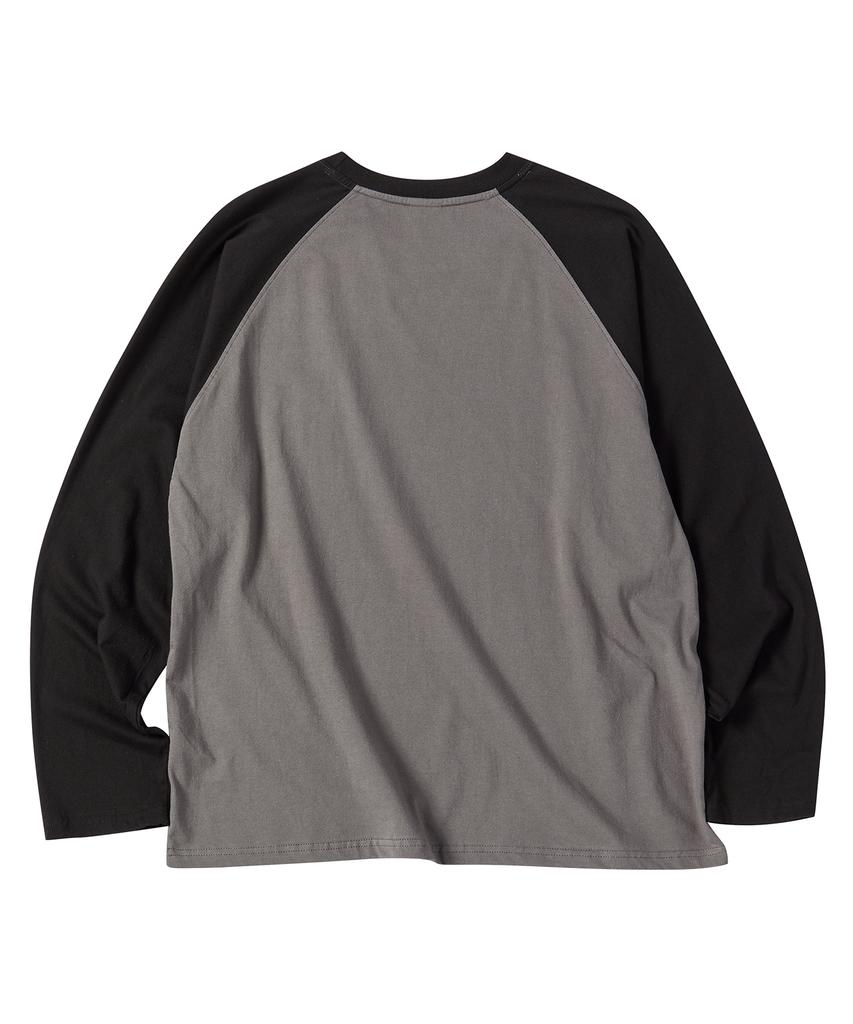 TRAVEL Arte Raglan Long Sleeve Charcoal