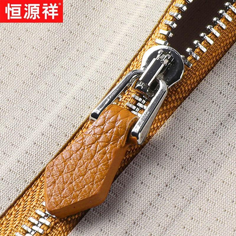 Hengyuanxiang Men's Ice Silk Half-Zip Polo Shirt