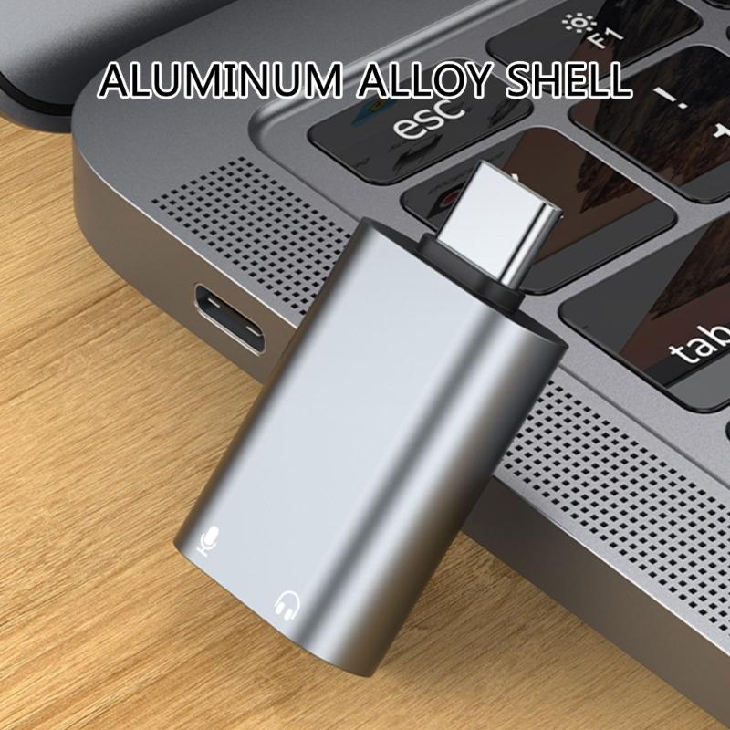 USB C to 3.5mm Headphone Splitter Double Headphone Port Converters Type C to 3.5mm Female Splitter for Type C Phone