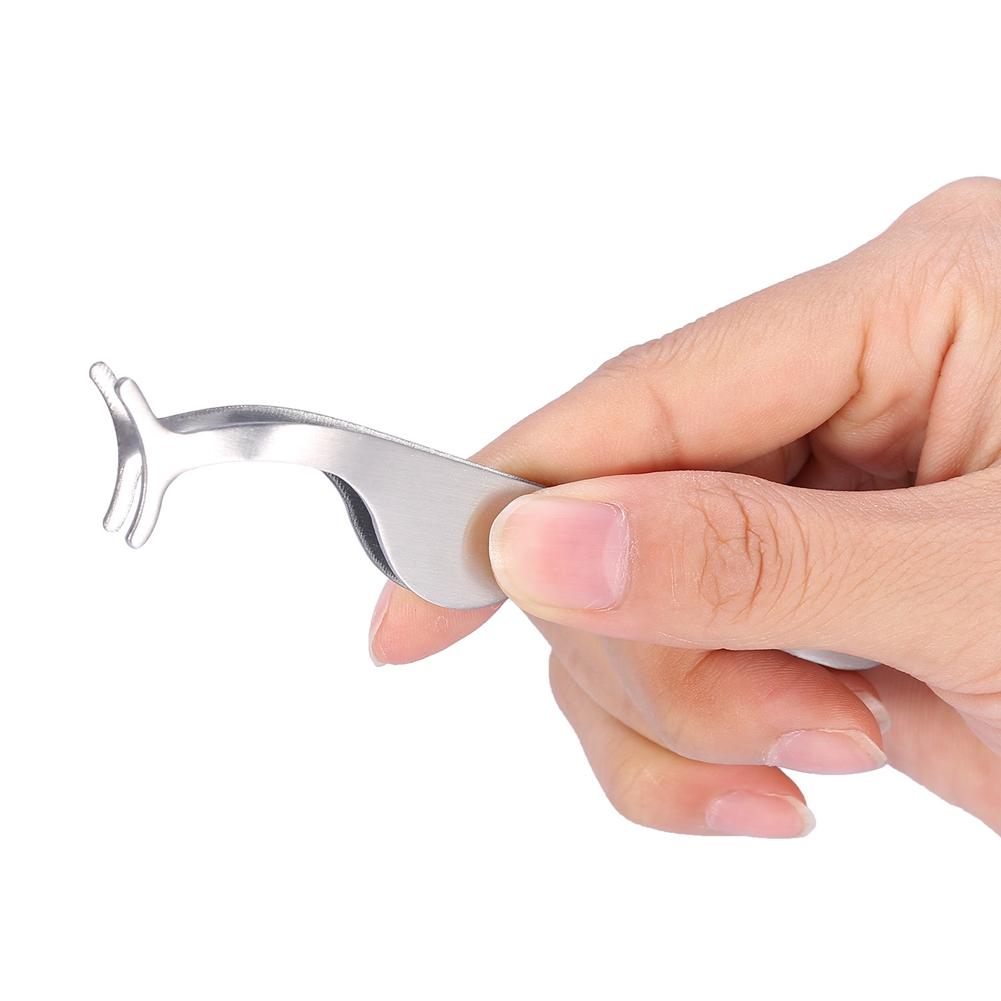 Stainless Steel False Eyelash Applicator Mascara EyeLash Eye Lash Fake Clip Steel Tweezer Tool