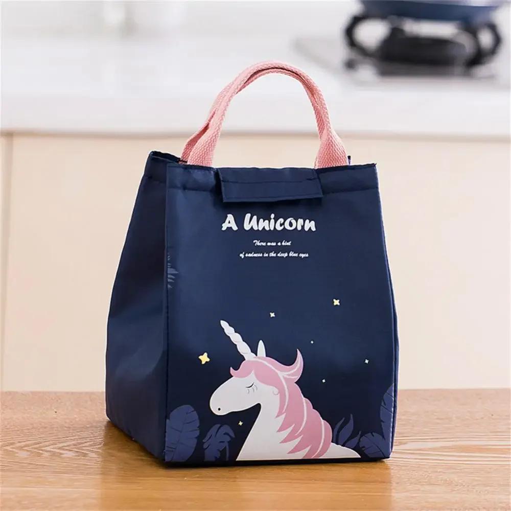 

1PC Lunch box bag Oxford cloth thickened aluminum foil insulated refrigerated bag canvas student office lunch box bag