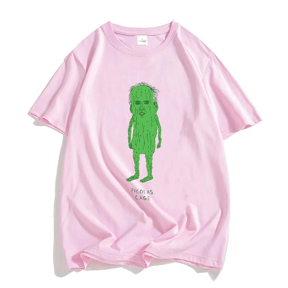 Picolas Cage Meme Lustige T-Shirts MÄNNER Hübsch Originalität T-Shirts 100% Baumwolle Vier Jahreszeiten T-Shirts Manga/Comic Aufkleber Harajuku
