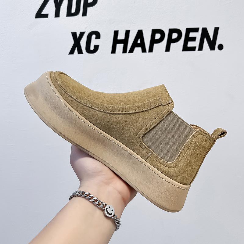 Tooling Martin Boots Men's Autumn Short Boots Platform High Top Men's Shoes One Pedal British Chelsea Boots 1202-A