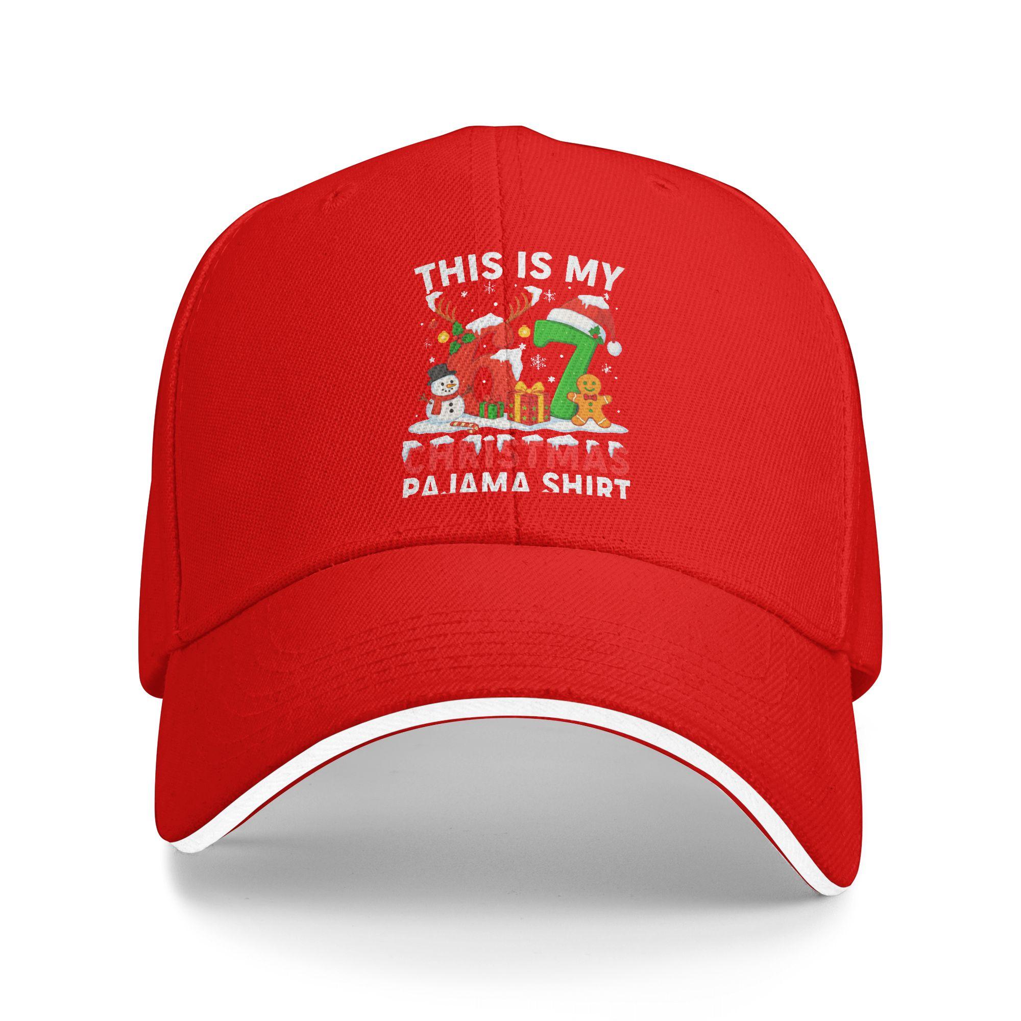 

Funny 67 Christmas Pajamas Shirt Six Seven Meme Brainrot Baseball Cap Summer Cool Trucker Hat For Men Tennis Skate Baseball Caps As Picture