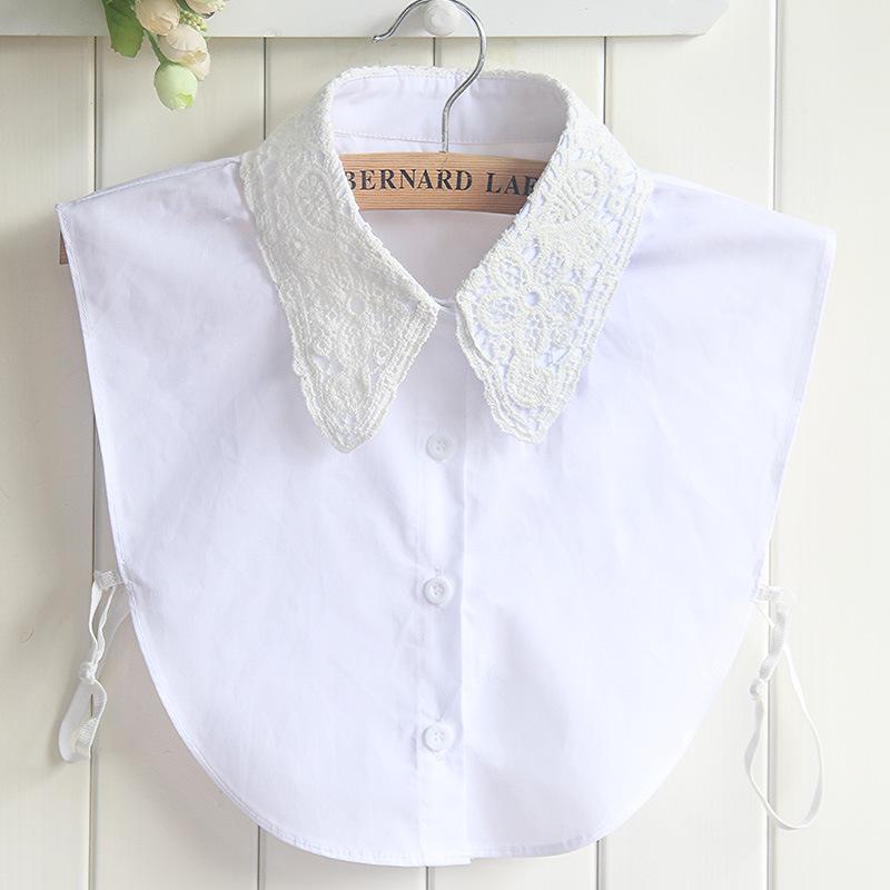 Floral Cotton Fake Collar for Autumn/Winter - Children s Versatile Hollow Design