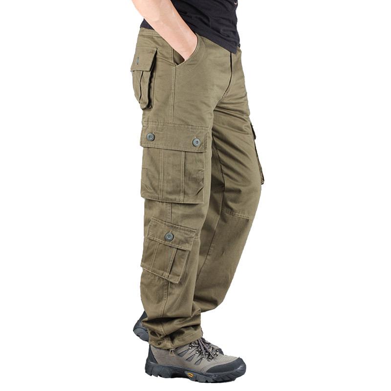 Men's Outdoor Multi-Pocket Loose Fit Straight Trousers