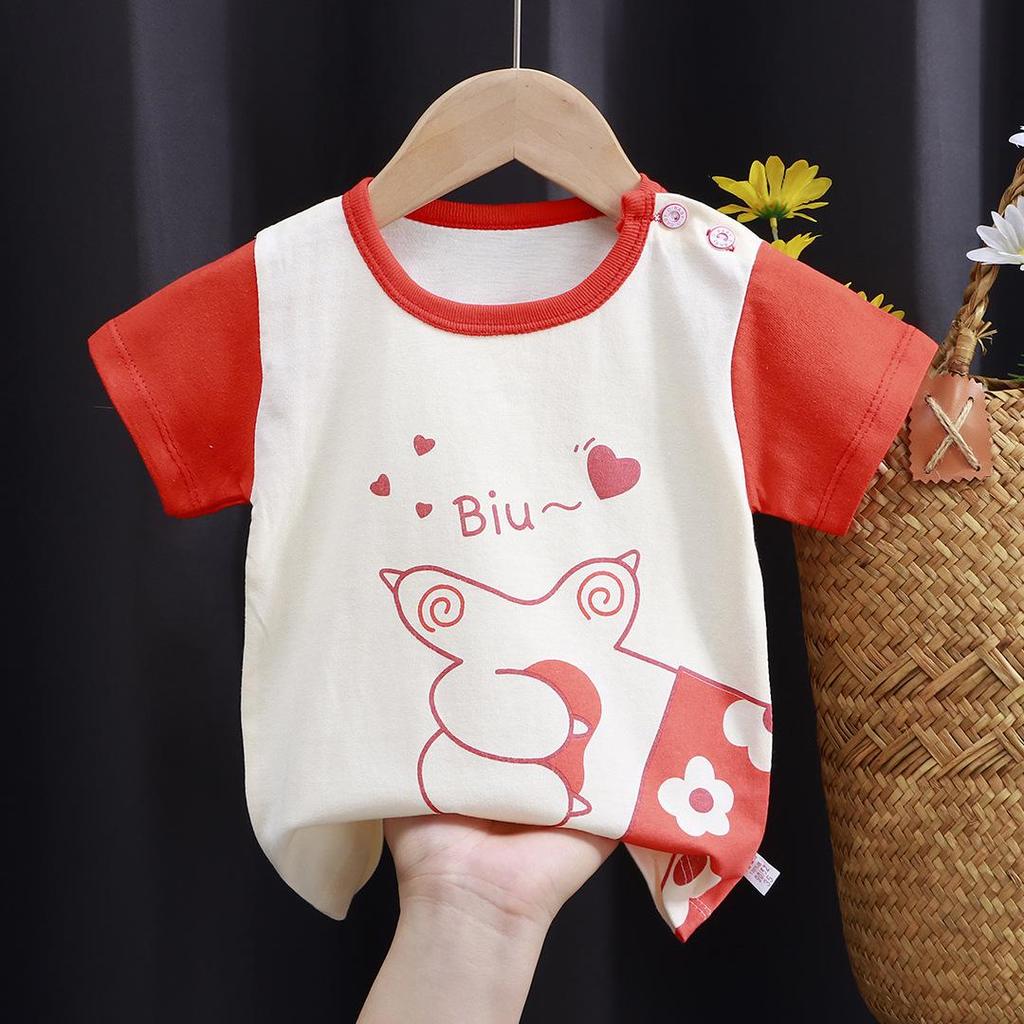 Children's Pure Cotton Short-Sleeved T-Shirt: Summer Style for Girls & Boys