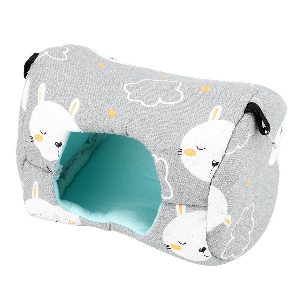 Four Seasons Canvas Gray Hamster Hammock Hanging House Nest for Chinchillas Small PetsGray Small Rabbit
