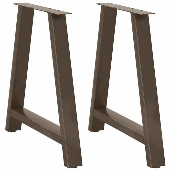 VidaXL Pieds de table à manger en forme de A, 2 pièces, 70 x (72-73) cm, acier 4012855