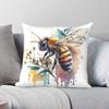 Honey Bee Beauty Square Pillowcase Polyester Linen Velvet Printed Zip Decorative Pillow Case Home Cushion Cover