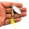 5Pc HENGJIA 0.26oz/2.6'' Fishing Spinner Spoon Metal Lure Pike Bass Trout Bait Fishing Tackle Hook