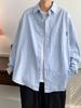 Japanese CityBoy Solid Color Layered Lapel Long-Sleeve Summer Men's Shirt Jacket