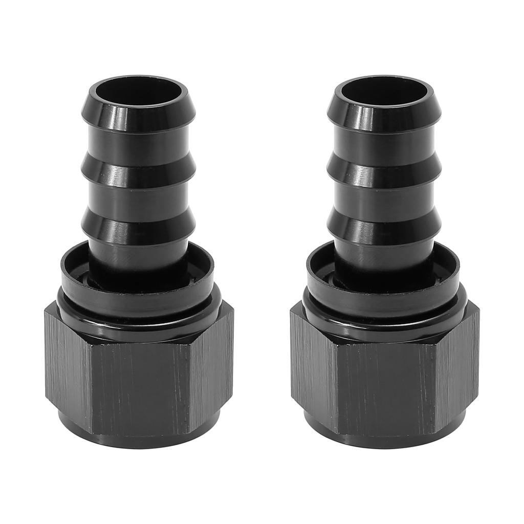 X AUTOHAUX Push Lock Hose Fitting Barb End Adapter Fuel Line Fitting 6061