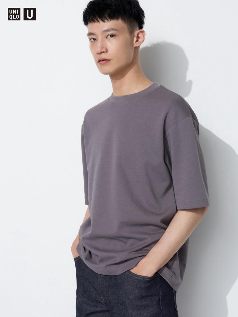 Uniqlo Japan Air Rhythm Cotton Oversized Tee  5 Minute Sleeves 