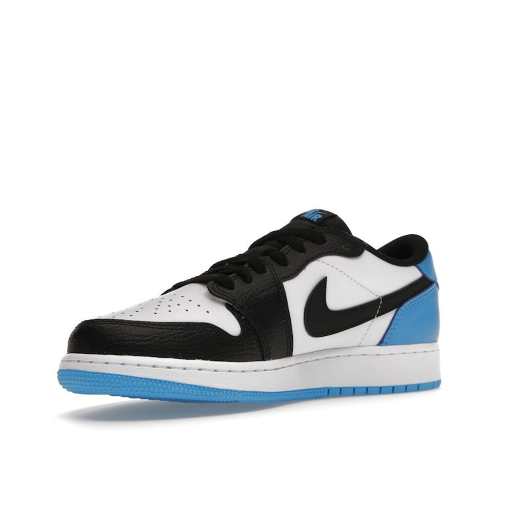 Air Jordan 1 Retro Low OG GS UNC Kids Sneakers White Dark-Powder-Blue Black CZ0858-104