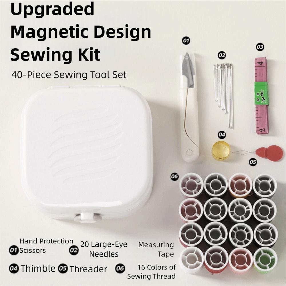 Mini Magnetic Sewing Box Kit DIY Apparel Crafts Portable Sewing Needle Threads Box Set Accessories Sewing Tools Home Travel
