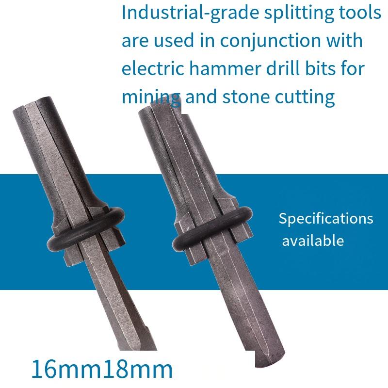 1PC High Hardness Stone Opener Clip Quarrying Tool Electric Hammer Drilling Stone Stone Stone Stone Stone Cutting Three He Chisel Mining
