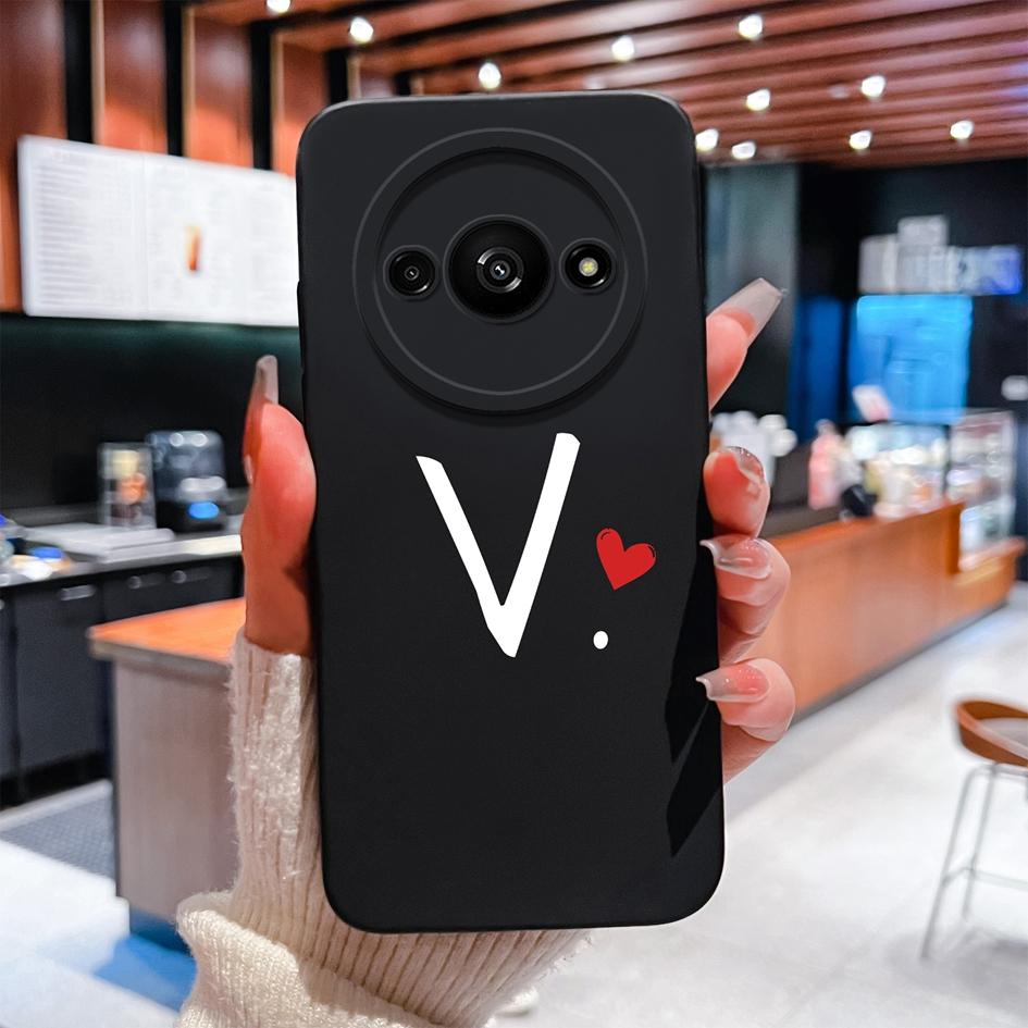 Carcasă de telefon pentru Redmi A3 A1 A2 A4 A5 4A 5A 6A Fashion Simplicity AZ Litere Modele Silicon Lichid Upgrade Lens Protection Cases pentru Redmi Housing