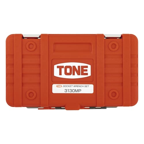 TONE 3130MP Socket Wrench Set, 9.5mm (3/8") Drive, Red, Includes 18 Pieces