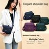 Women Casual Shoulder Bag Multi Pocket Oxford Crossbody Fashion Handbag for Shopping and Commuting