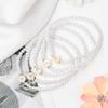26 Alphabet Letter Shell Charm Artificial Pearl Bracelets Women Girl Charming Simulated Pearl Beads Wristband Bracelets Jewelry