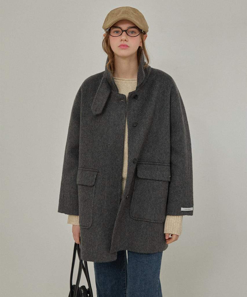 SLOWLOLLI Balmacan Wool Handmade Coat_2 Colors