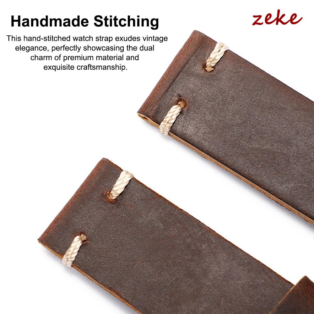 Handmade Stitching Cowhide Watch Strap Vintage Business Watchband 18mm 20mm 22mm 24mm 26mm Soft Leather Strap Men's Bracelet